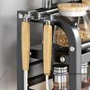Dual-Layer Kitchen Organizer Rack: Stainless Steel Seasoning and Knife Storage Solution