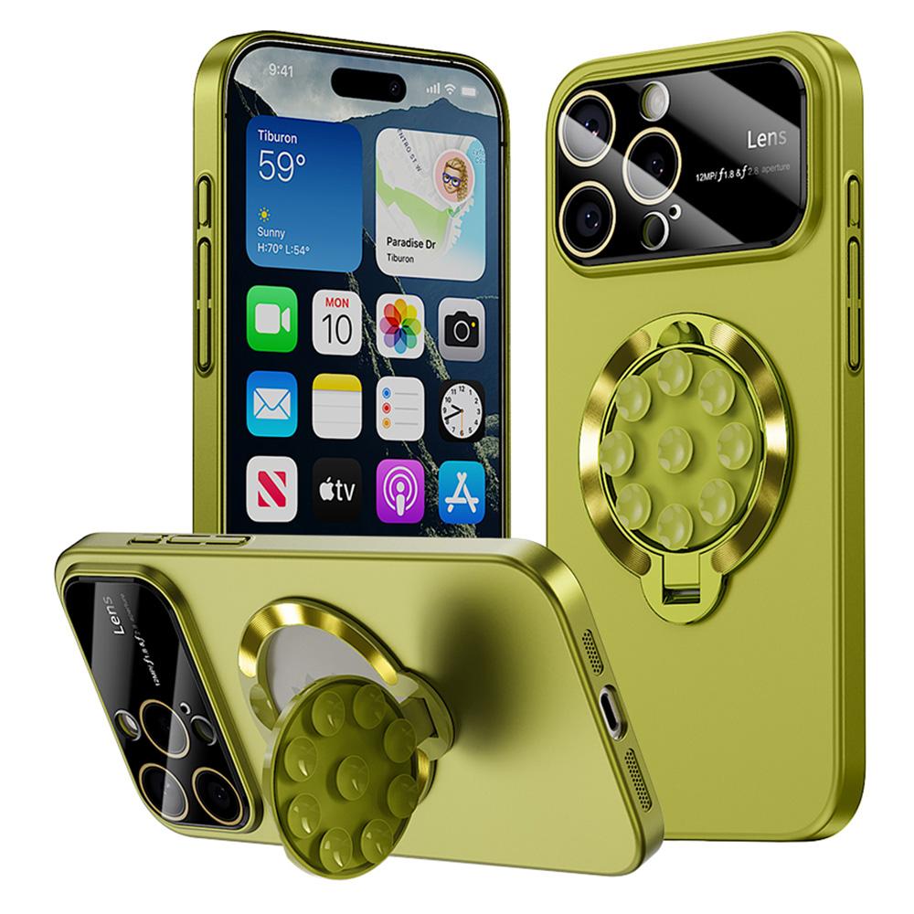 For iPhone 16 Pro Max Case Compatible with MagSafe Suction Cup Kickstand PC Phone Cover