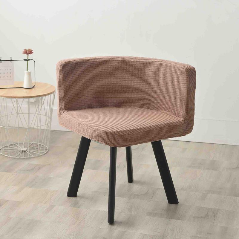 

Nordic Triangle Chair Cover Elastic Fully Wrapped Curved Thickened Washable Backrest Restaurant Home Dining Office Stool Cover