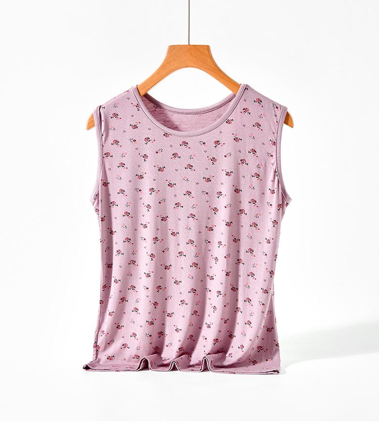 Mamas Sommerpyjama: Leichtes Modal-Set aus Weste und Kurzarm für Frauen mittleren und höheren Alters