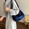 Letter Women's Tote Bags Canvas Commute Bag Versatile Single Shoulder Bags  Daily