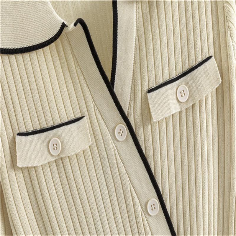 Autumn  High End Ladies' Knitted Dress With Temperament  Mid Length Skirt For Women