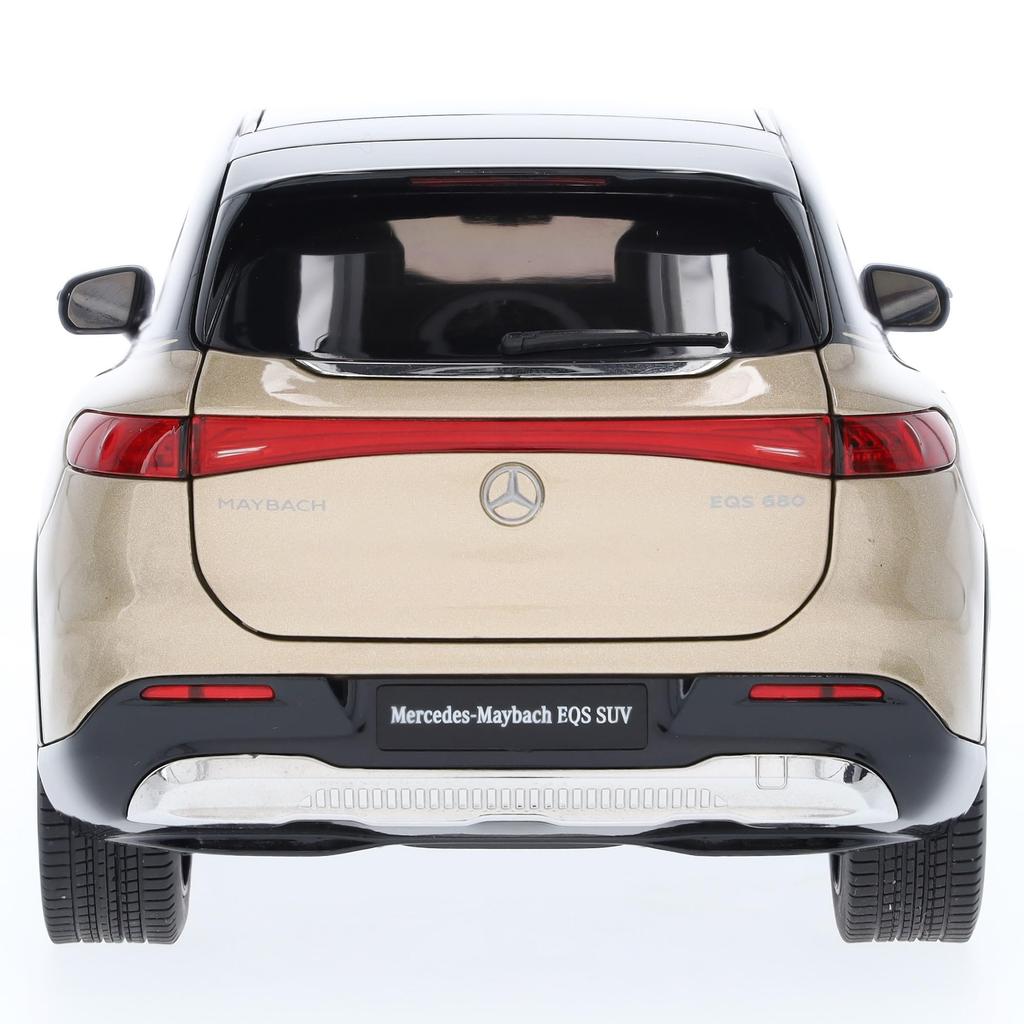 [Mercedes-Benz Collection] Genuine EQS SUV (MMZ296) Obsidian Black/Designo Kalahari Gold 1/18 Scale Model