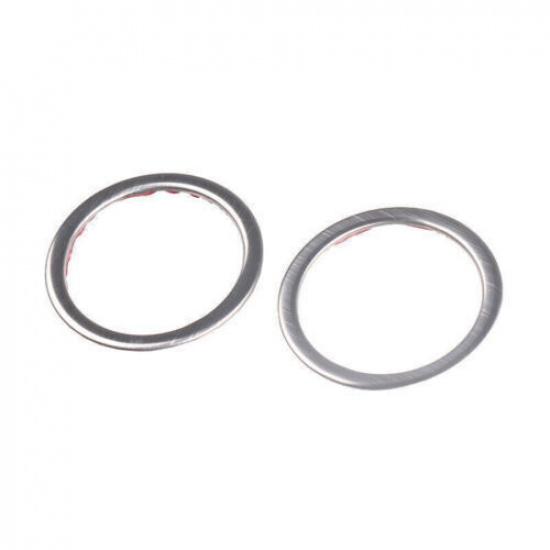 Silver Brushed For Toyota Corolla 2014- A-Pillar Speaker Ring 2X Cover Trim