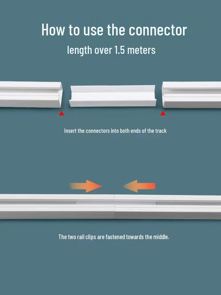 No-Punch Sliding Curtain Track: Silent Ultra-Thin Self-Adhesive Rail for Bay Windows & Dormitory Walls
