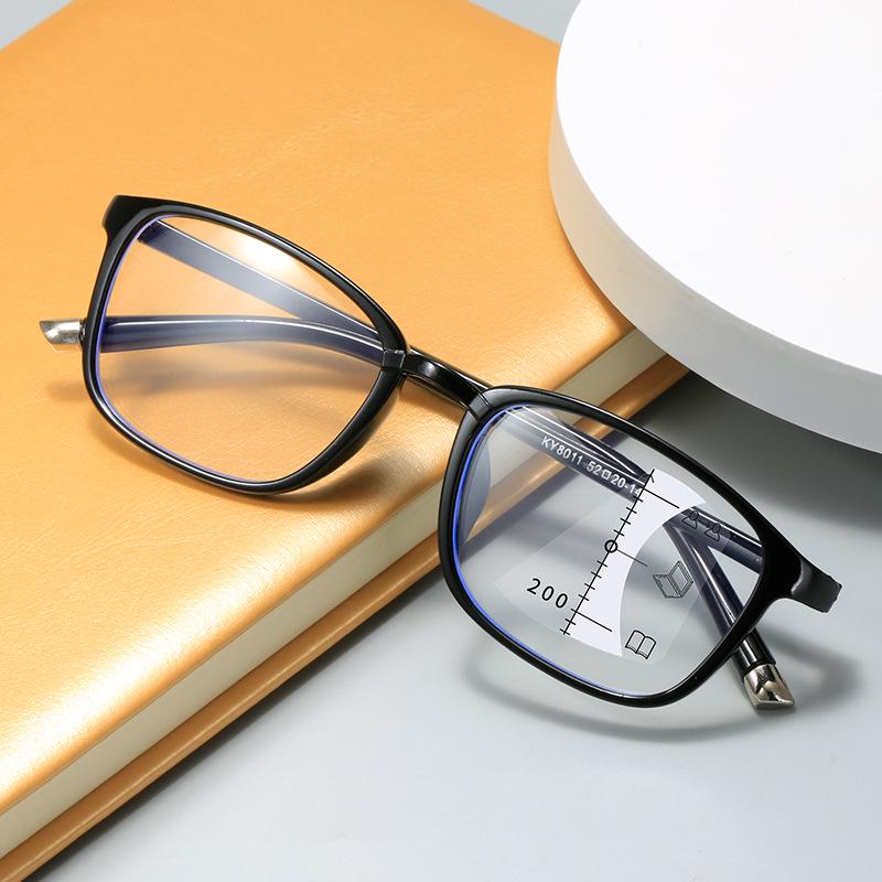 Ultralight TR90 Multifocal Anti-Blue Light Fashion Reading Glasses for Near & Far