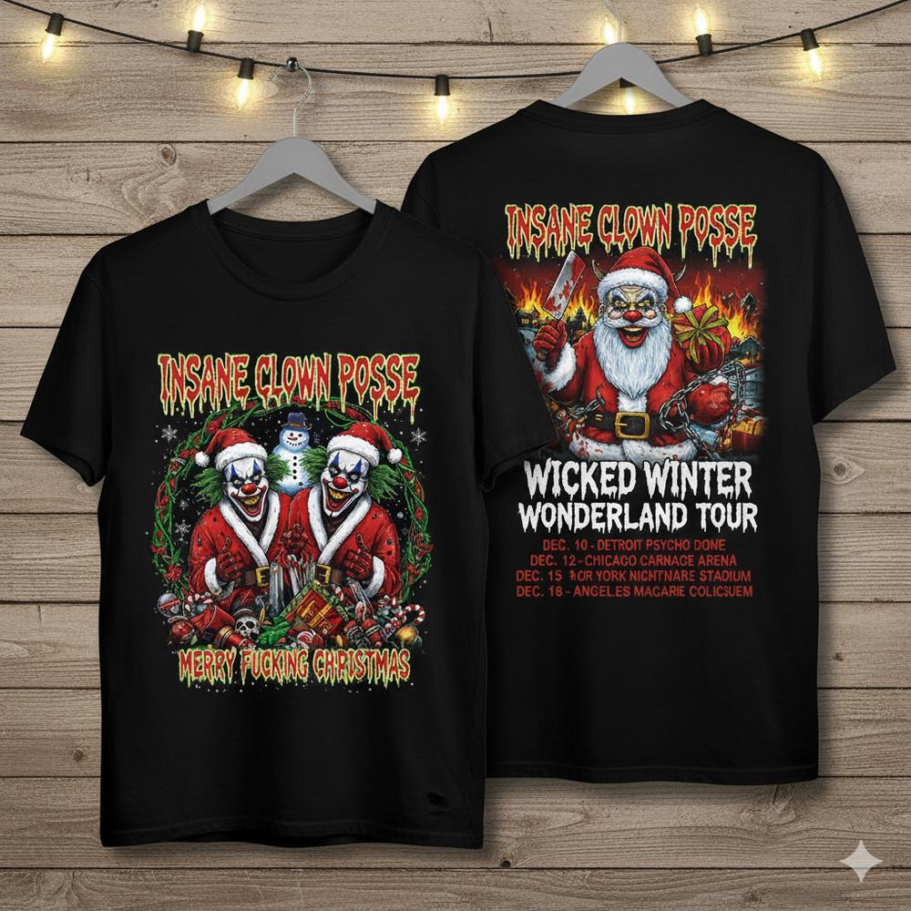 Insane Clown Posse Wicked Winter Wonderland Tour T-shirt All Sizes US1738 Unisex T-Shirt L