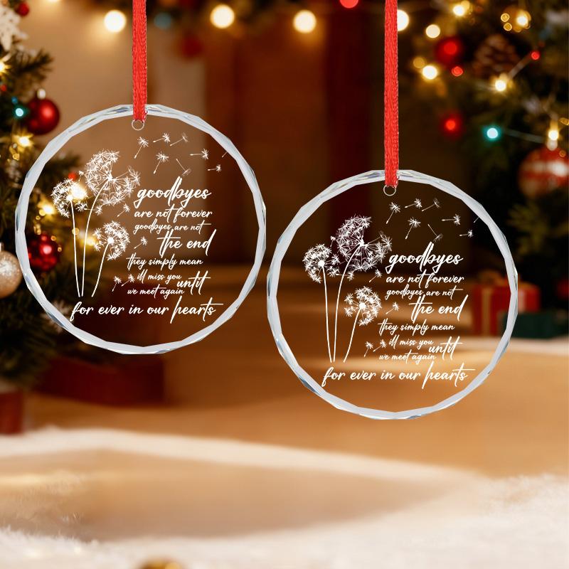 1pc/2pcs Memorial Gifts - Sympathy Gifts for Loss of Loved One, Mom, Dad - Bereavement Remembrance Grief Christmas Ornament -Glass Sympathy Ornament