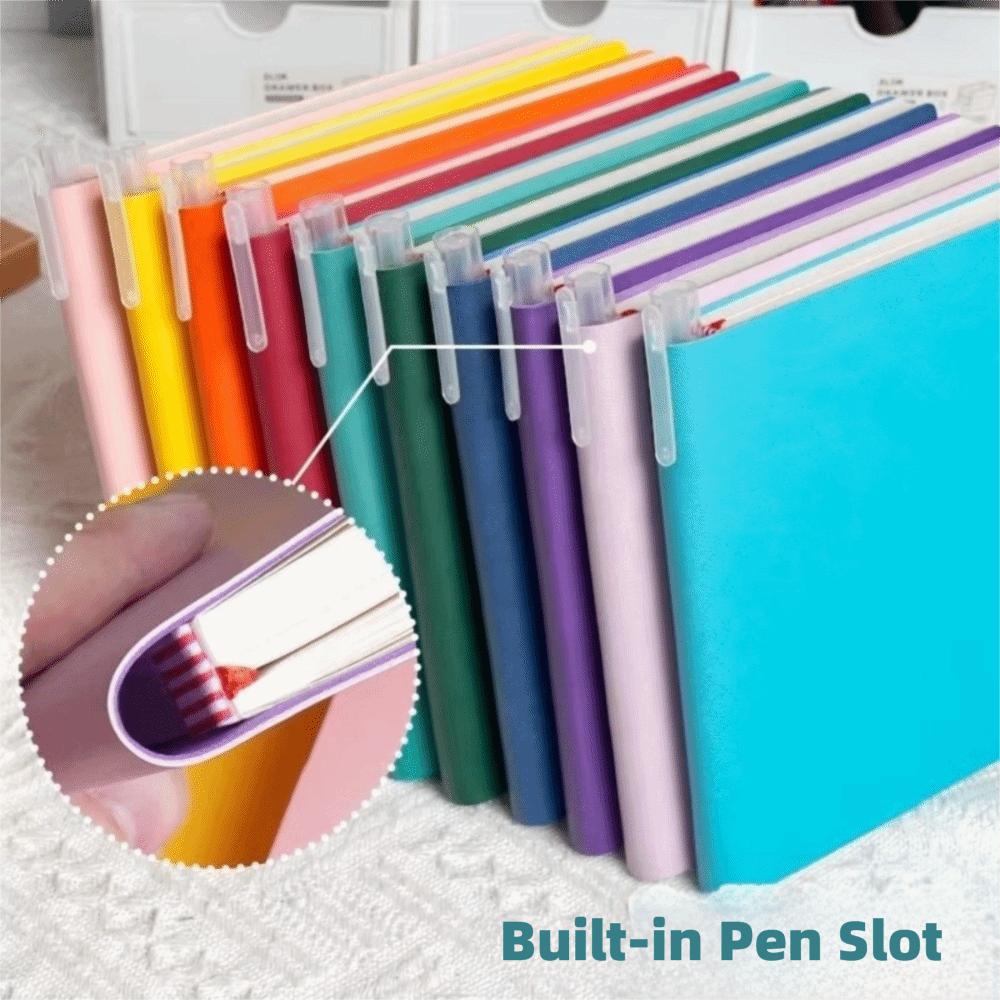 PU Soft Cover Square Notebook Candy Colors Notepad Book Thick Notebook Office Students Supplies
