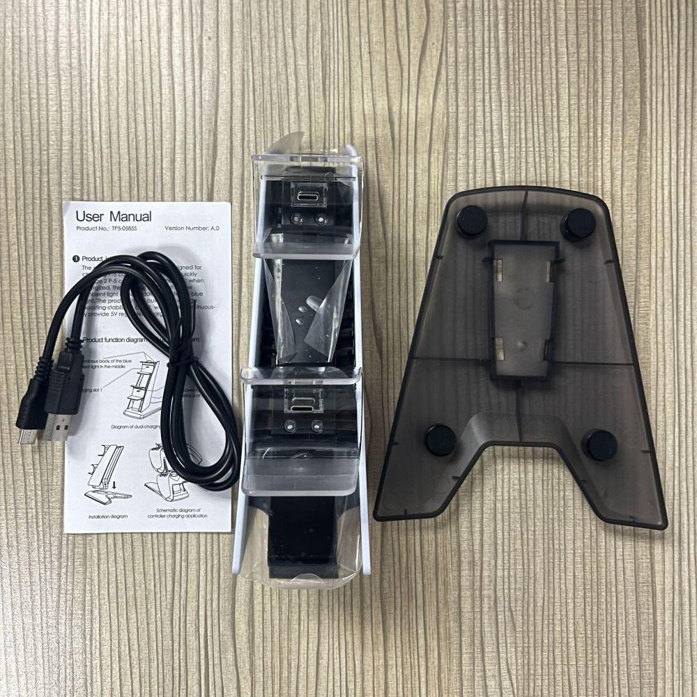 Type-C Wireless Joystick Charging Base Dual Controller Stand for Sony Playstation 5