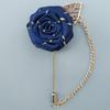 Colorful Zinc Zinc Alloy Personality Leaf Lapel Decoration Rose Collar Needle Cloth Floral Badge Men Corsage