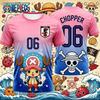 2026 One Piece Graphic T-shirt Japanese anime football jerseys Sports Dry Quickly Men's T-Shirt Children's Clothing Tee Woman