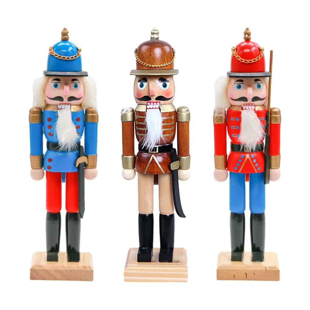 Nutcracker Ornaments Christmas Ornaments Classic Style Cartoon Decorative Nutcracker Crafts Desktop Decor for Shelves Desktop
