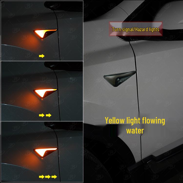 Smoked Black Car Fender Decoration & Reversing Assist Upgrade