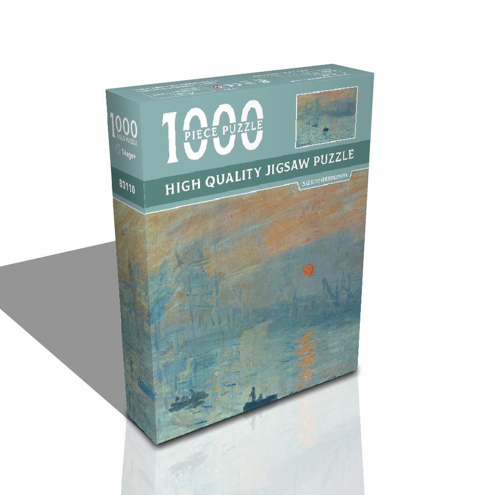 Puzzle Jigsaw cu Peisaj Pictură Celebră de 1000 de Piese pentru Adulți - Jucărie pentru Decompresie