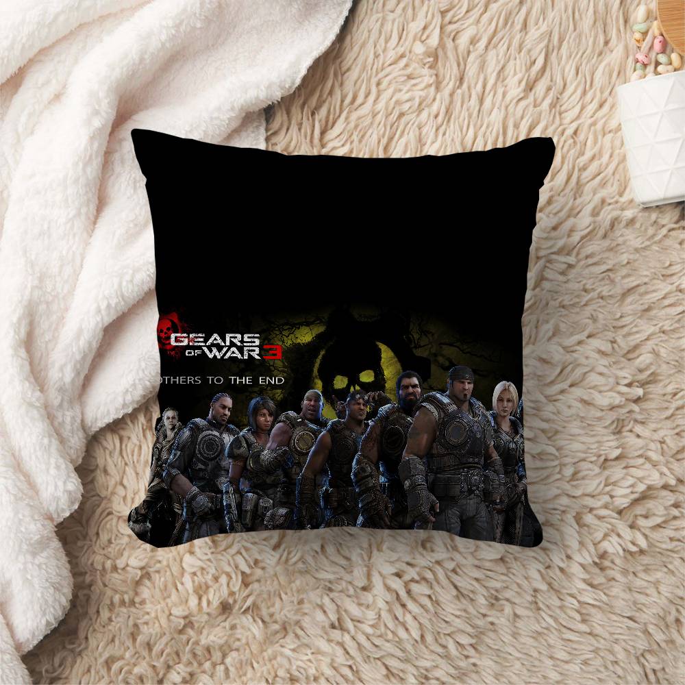 G-Gears Of War Personalized Pillow Cover Kids Bedroom Wild Party Decor Pillowcase Kid Birthday Shower Gift