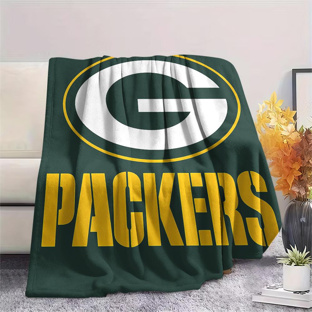 Green Bay Packers Print Flannel Blanket, High Quality Comfortable for All Seasons, Home Decor, Warmth and Comfort, Perfect for Christmas Gifts