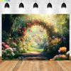 Fantasy Fairy Tale Castle Photography Background Spring Forest Flower Photocall Backdrop Kids Art Portrait Photobooth Props