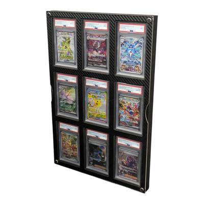 PSA Graded Card Display Case UV Wall for Fan Original Magnetic (9 Cards, Cut), Stand, Sleeves, File, Mount, Holder, Mat, Activities, Grading, Storage,