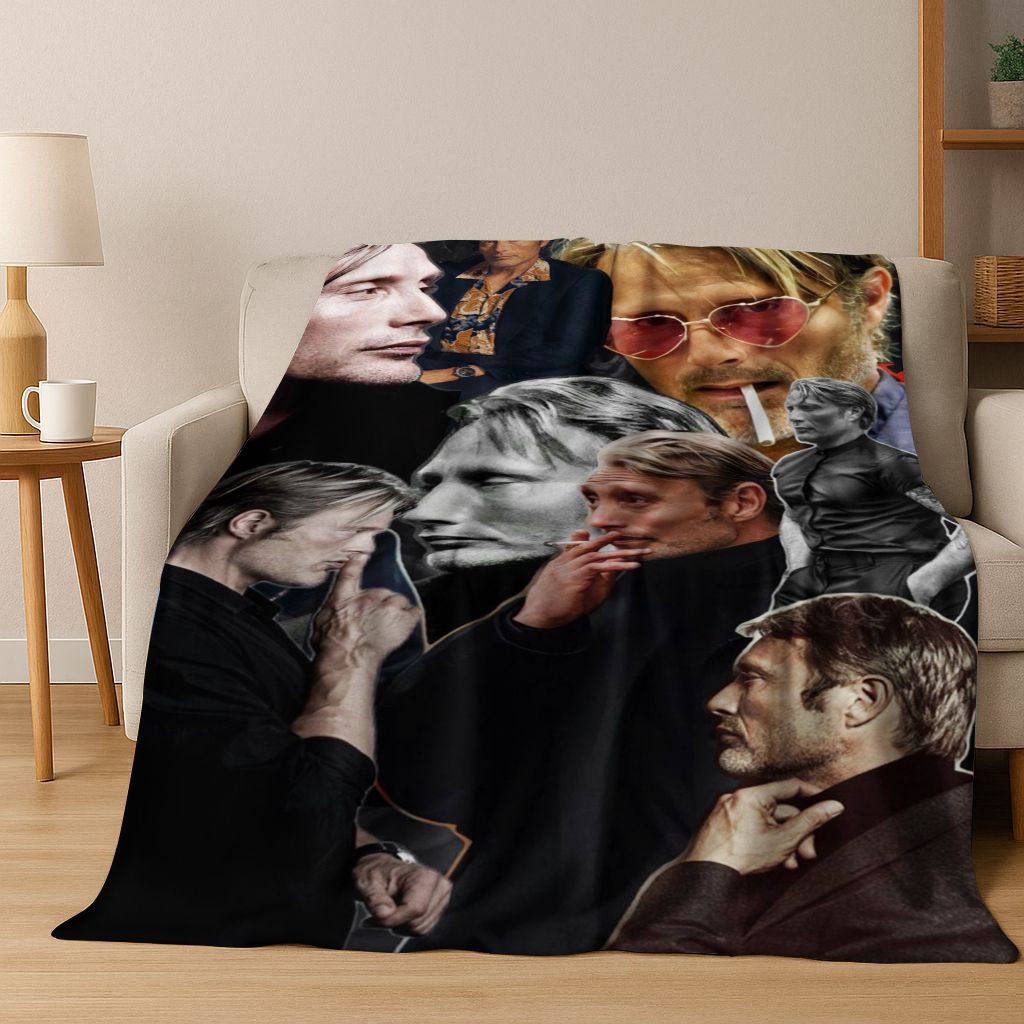 26 stiliaus Mads Mikkelsen Seksualus vyras Meno flanelės pledas, Jaukus minkštas pledas namams, miegamajam, lovai, sofai, iškylai, dangalas, dovana vaikams