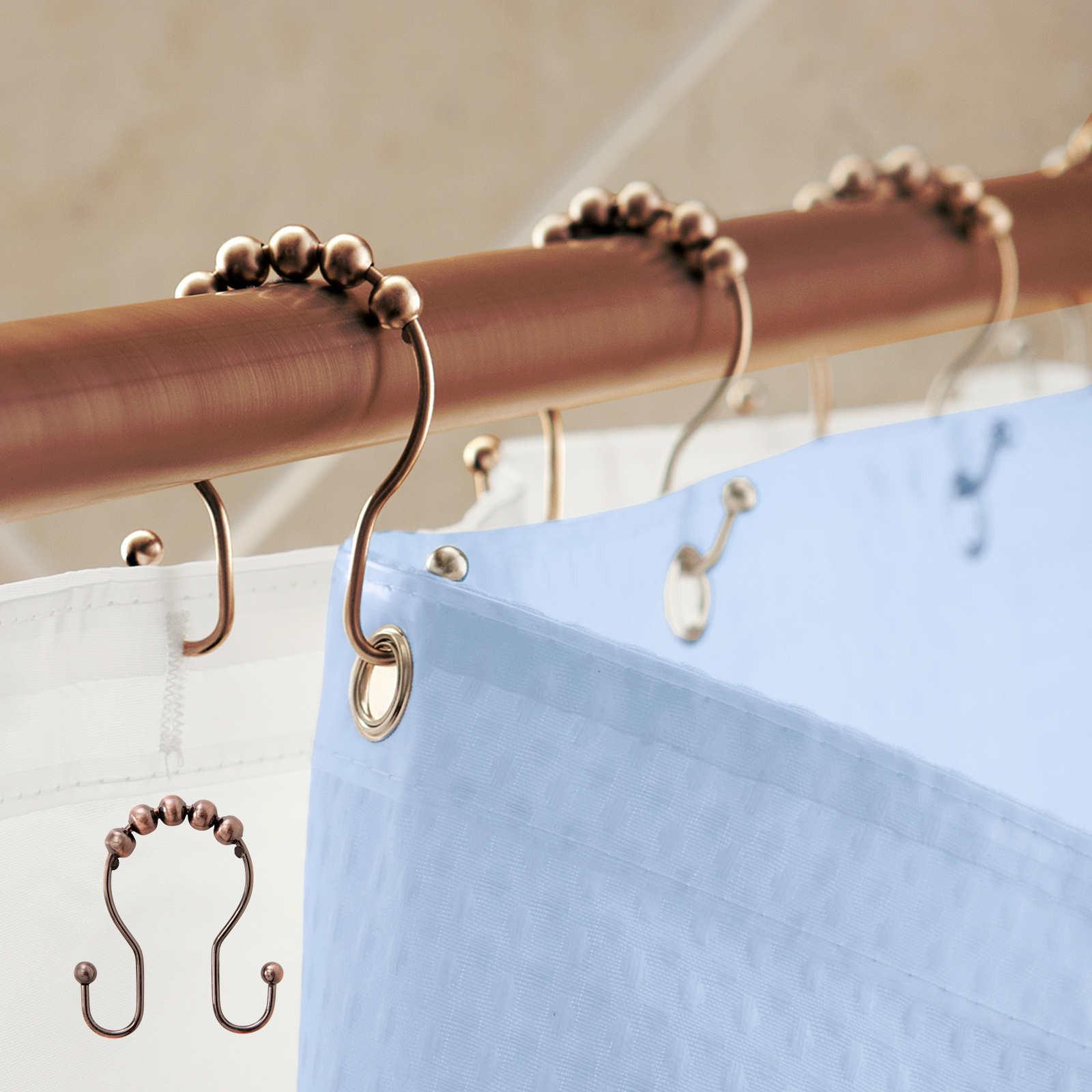 

Крючок с двойным ухом из нержавеющей стали, крючок для занавески для душа, двойной крючок, подходит для двойной занавески для душа