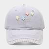 Ins Small Fresh and Sweet Plaid Small Flower Cap Women's Outdoor Travel Casual Versatile Sun Hat Trendy Baseball Cap