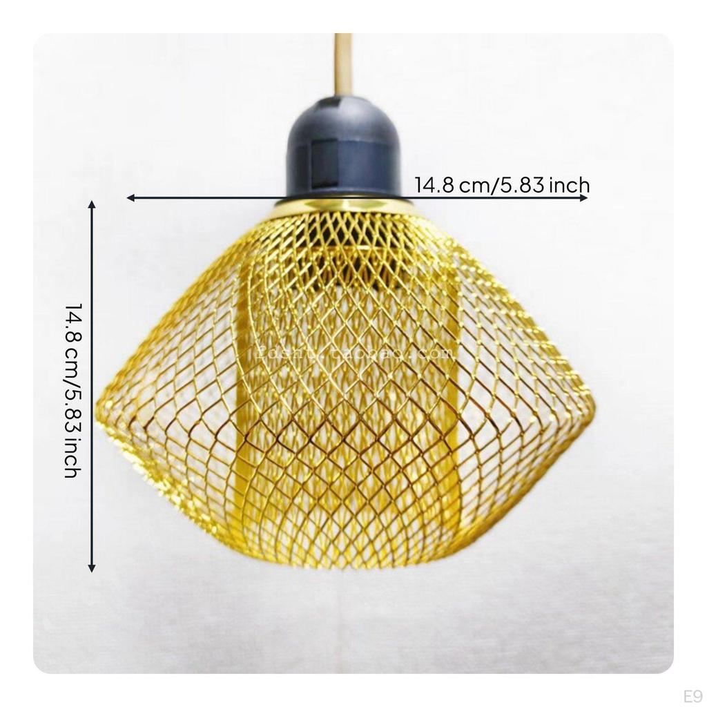 Double Layer Lamp Cage Retro Design Metal Mesh Lampshade Hollow Iron for Restaurant