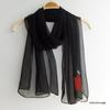 Scarlet Red Silk Scarf: Women's Lightweight Gauze Shawl for Spring/Summer Dancing, Beach or Sunscreen Use