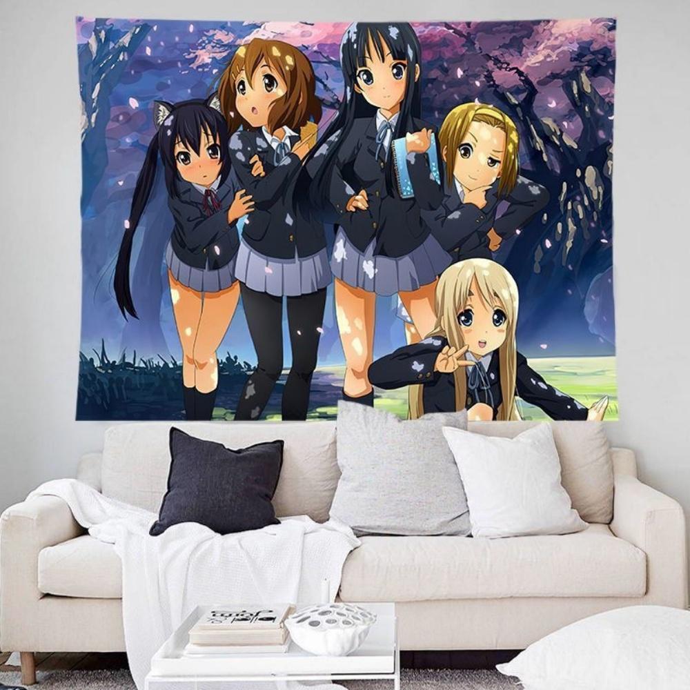 LightOn Girls background cloth twodimensional girl bedroom dormitory decoration homestay bedside atmosphere anime tapestry