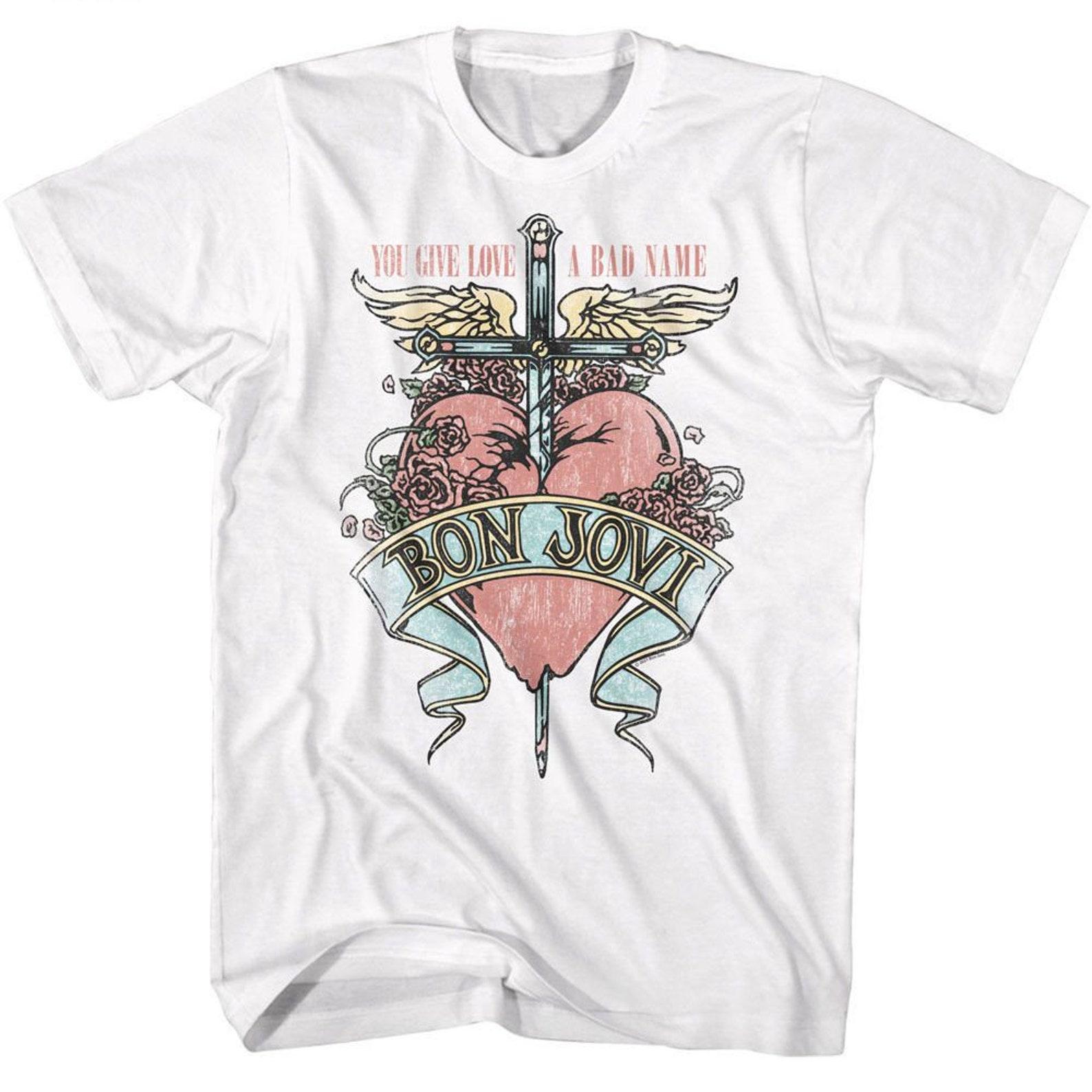 Bon Jovi Love a Bad Name White T-Shirt 3XL