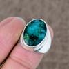 Green Jade Genstone Handmade 925 Sterling Silver Jewelry Ring Size 6 KKG-499