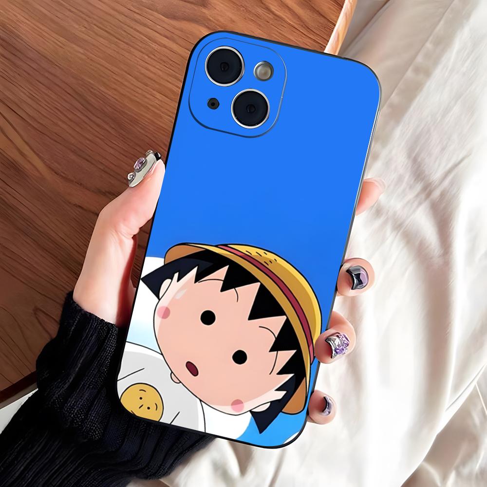 Chibi Maruko-chan Phone Case For IPhone 17 Pro Max 16 15 14 Pro Max 13 11 X Xs Xr 8 7Plus Silicone Cover
