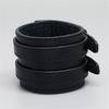 Armlet Double-Row Belt Design Bangle Euro-American Style Wrist Jewelry Dual-Strap Leather Bracelet Detachable Geometric