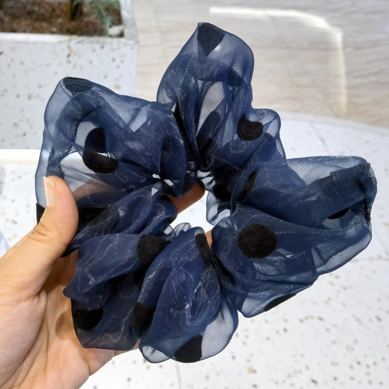 Akcesoria do włosów, Organza w kropki, Duży pierścień jelita grubego, Gumka do włosów.