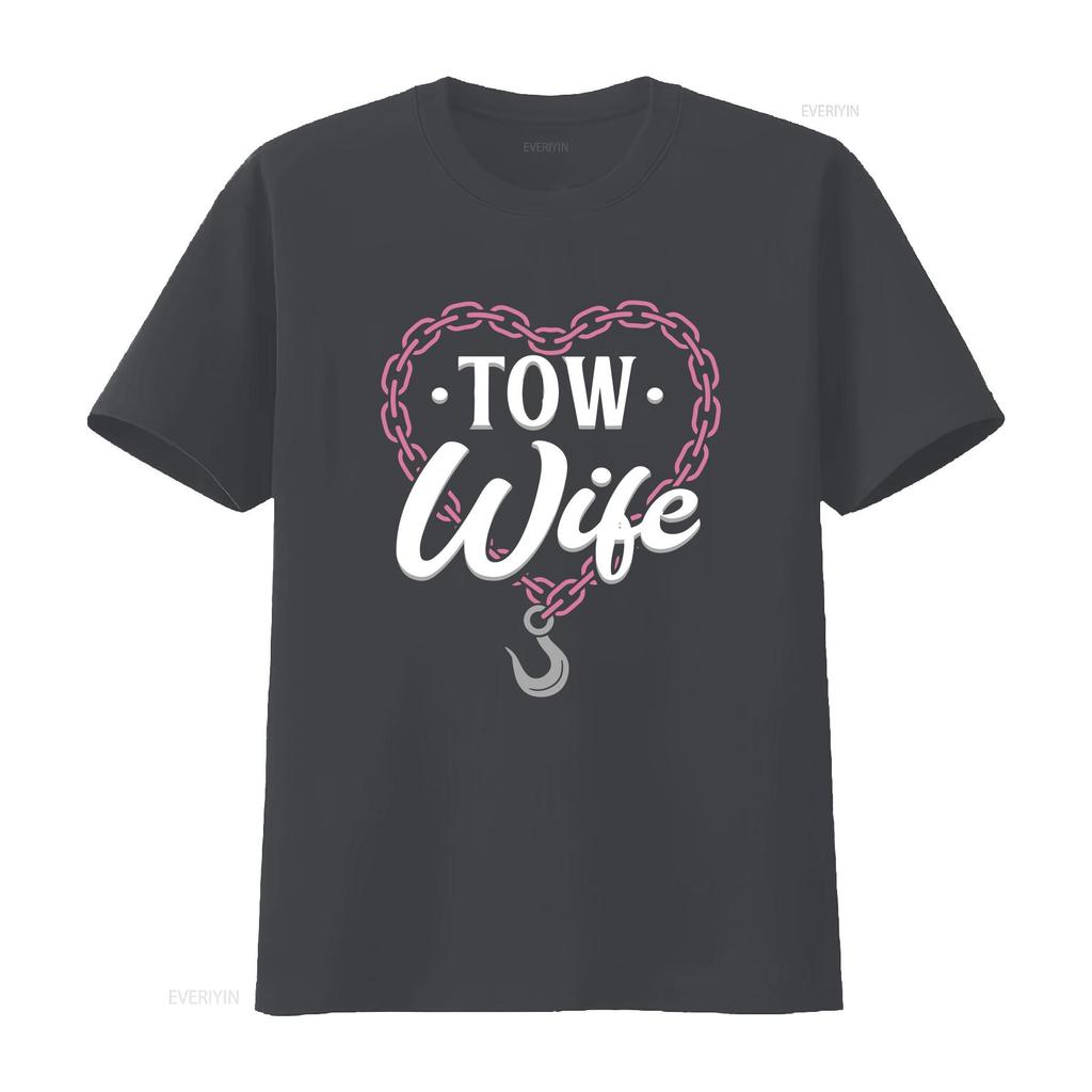 Tow Truck Wife T Shirt Driver Towing  vintage Washed Comfortable Stylish Breathable graphic Top For Everyday Wear Slightly