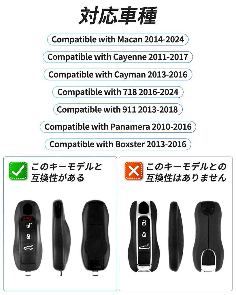 [KKTR-CAR] Porsche Macan Cayenne 718 Key Case Key Cover, Car Key Protection Key Chain