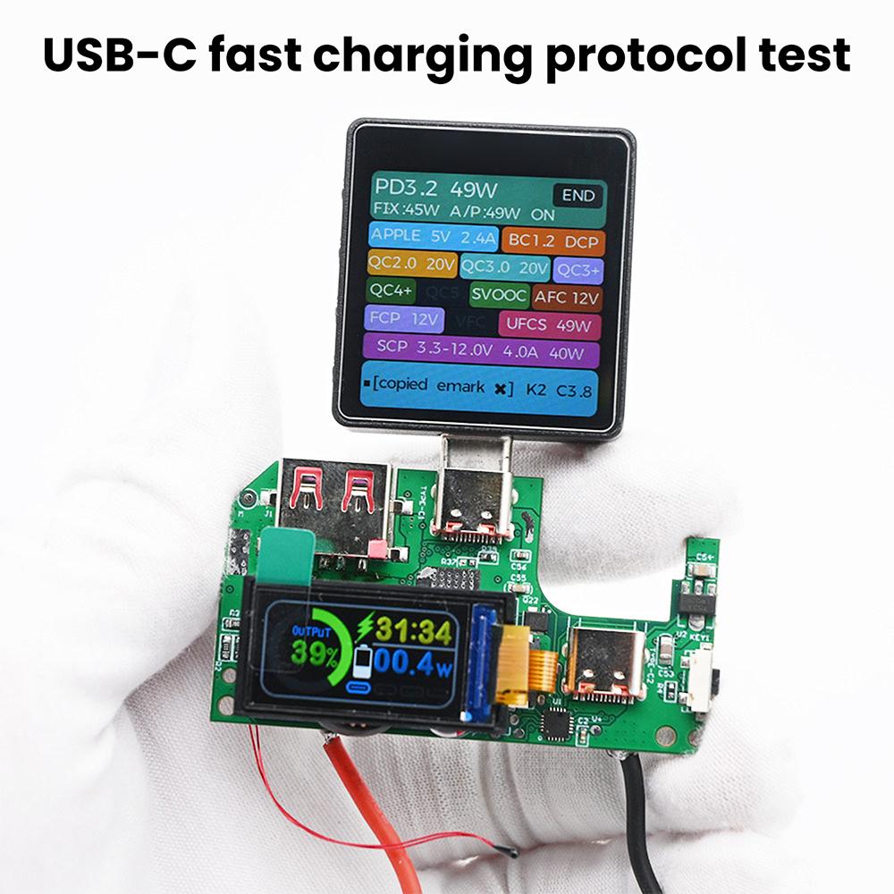 PD 45W 65W Fast Charging Module With TFT Color Screen For DIY Power Bank Support PD QC Protocols Multiple Protection