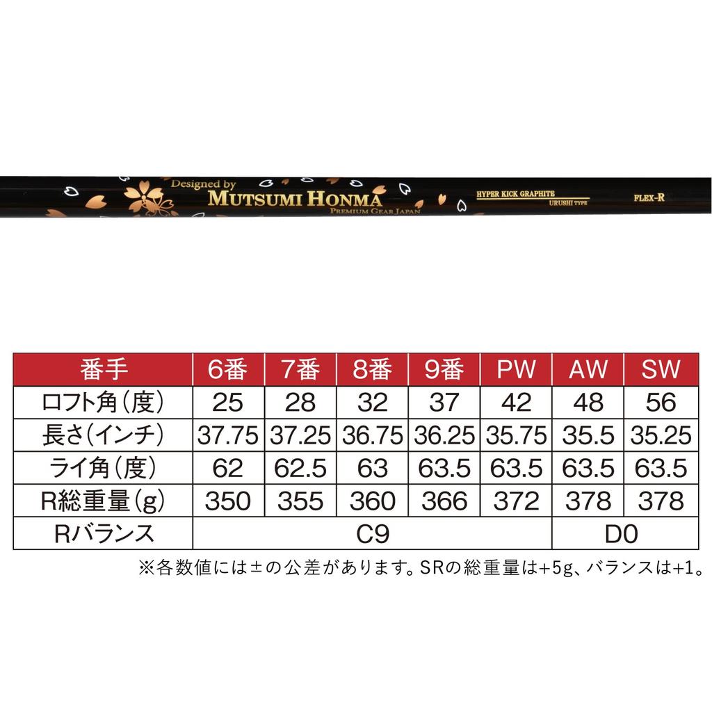 Mutsumi Honma MH608 Phoenix Gold Iron 7 Piece Set