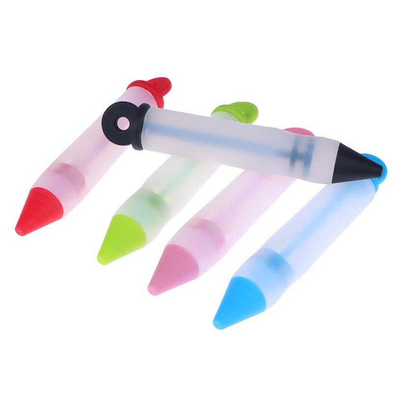 Silicone Food Writing Pen Chocolate Decorating Tools Cream Cup Cake Mold Cream Cup Cookie Icing Piping Pastry Nozzles