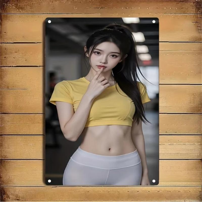 Fitnessstudio Metallschild Wandkunst Heimdekoration