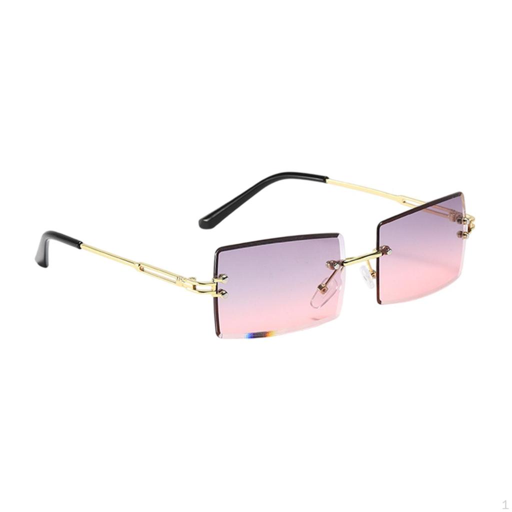 Rimless Sunglasses Comfortable Frameless Eyewear for Vacation Party Summer Beach