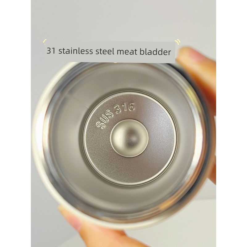 Cute Large-Capacity Thermos Cup for Girls, High-Looking New Model, 316 Stainless Steel Water Cup with Straw, Portable Cup