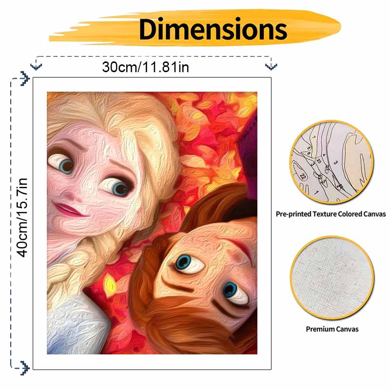 Disney Frozen Elsa Anna Paint By Number Kit Number Drawing Canvas DIY Picture Home Decor Painting Wall Art Gift For Home Decor 130