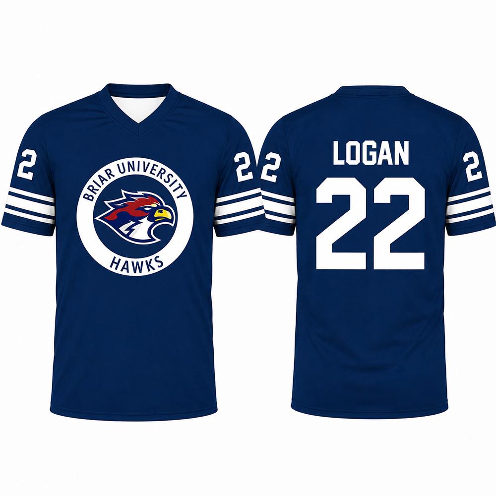 Off Campus Briar University Hockey Jersey Graham 44 Logan 22 Style Sports Tee Men Women Retro College Style V Neck T-Shirt