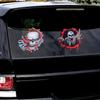 Car Metal Skull Reflective Sticker Horror Peeking Skull Head PET Reflective Film Decal Auto Motorcycle Body Styling Modification