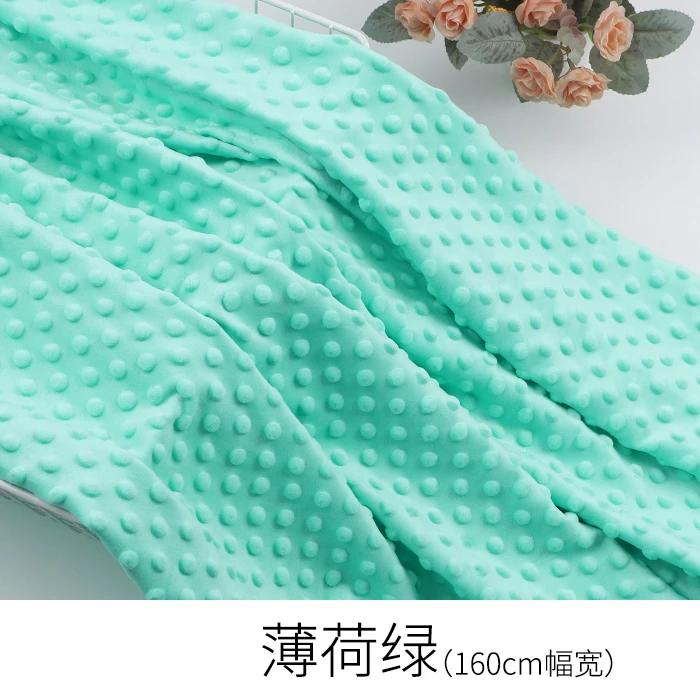 160x50cm Jednolity Kolor 3D Wytłaczany Aksamit Miękki Materiał Dziecięcy Na Dziecięce Koce, Pluszowe Lalki, Poduszki, Ręcznie Robiona Tkanina DIY TJ7286 Szyj