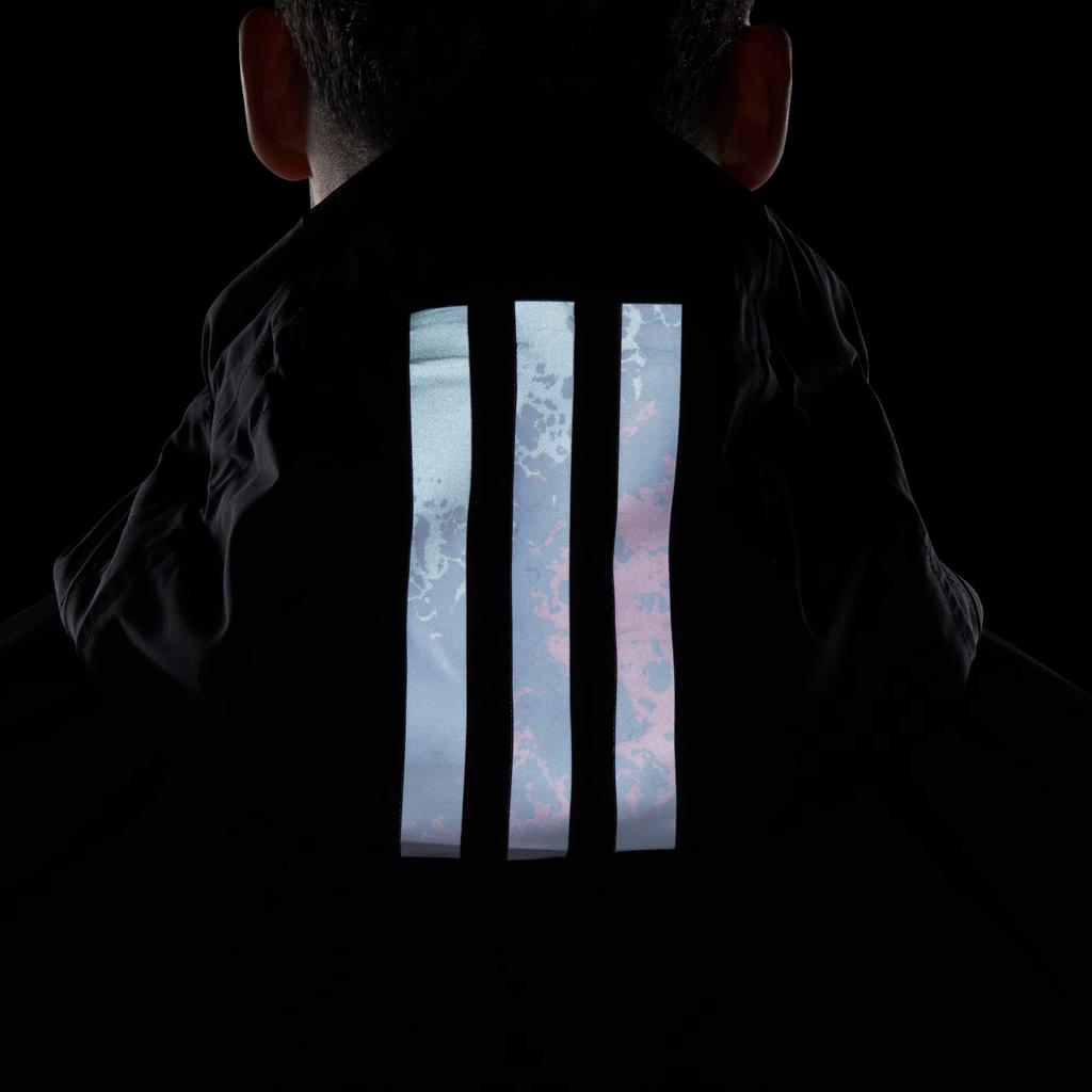 Adidas Solid Color Brand Logo Half Zip Hooded Jacket Ski Wear Men Jackets Black HI5522