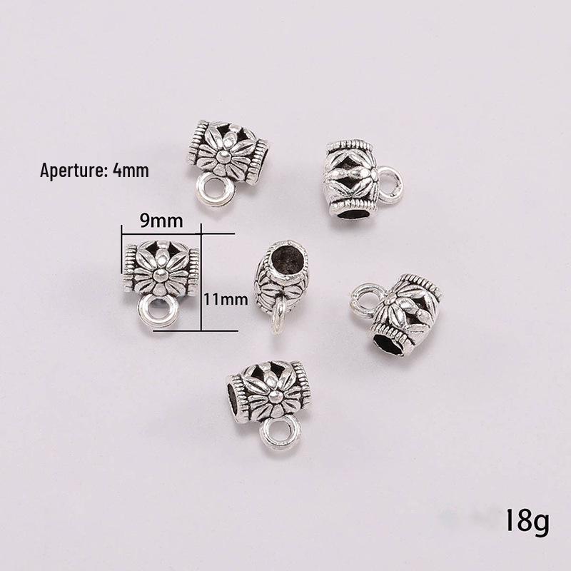 Retro Alloy Bracelet Buckle: Large Hole Three-Way Bead for DIY Necklace Pendant Jewelry