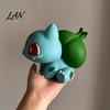Classic Cartoon Collectible Cute Bulbasaur-Shaped Resin Figurine, Statue with Red Eyes Green Environmentally Friendly Back, Stable Sitting Tabletop