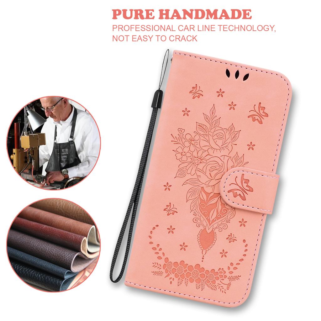 For Google Pixel 9/Pixel 9 Pro Case Flower Pattern Shockproof Leather Folio Phone Cover